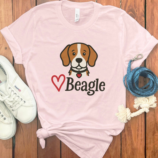 Cute Beagle Dog Graphic Design Pink Shirt product