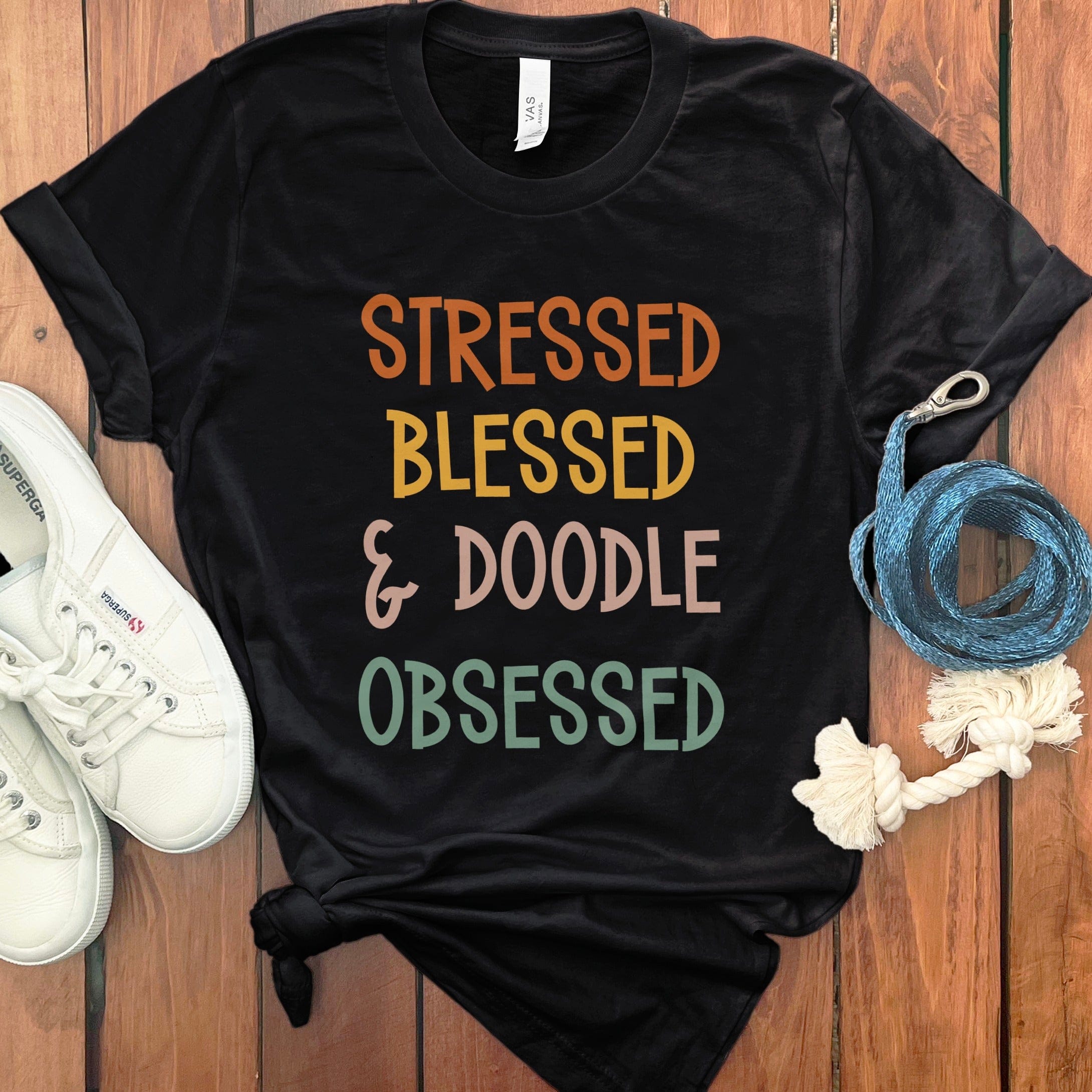 Stressed Blessed Doodle Obsessed Graphic Tee