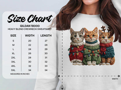 Cute Cats in Festive Sweaters Sweatshirt