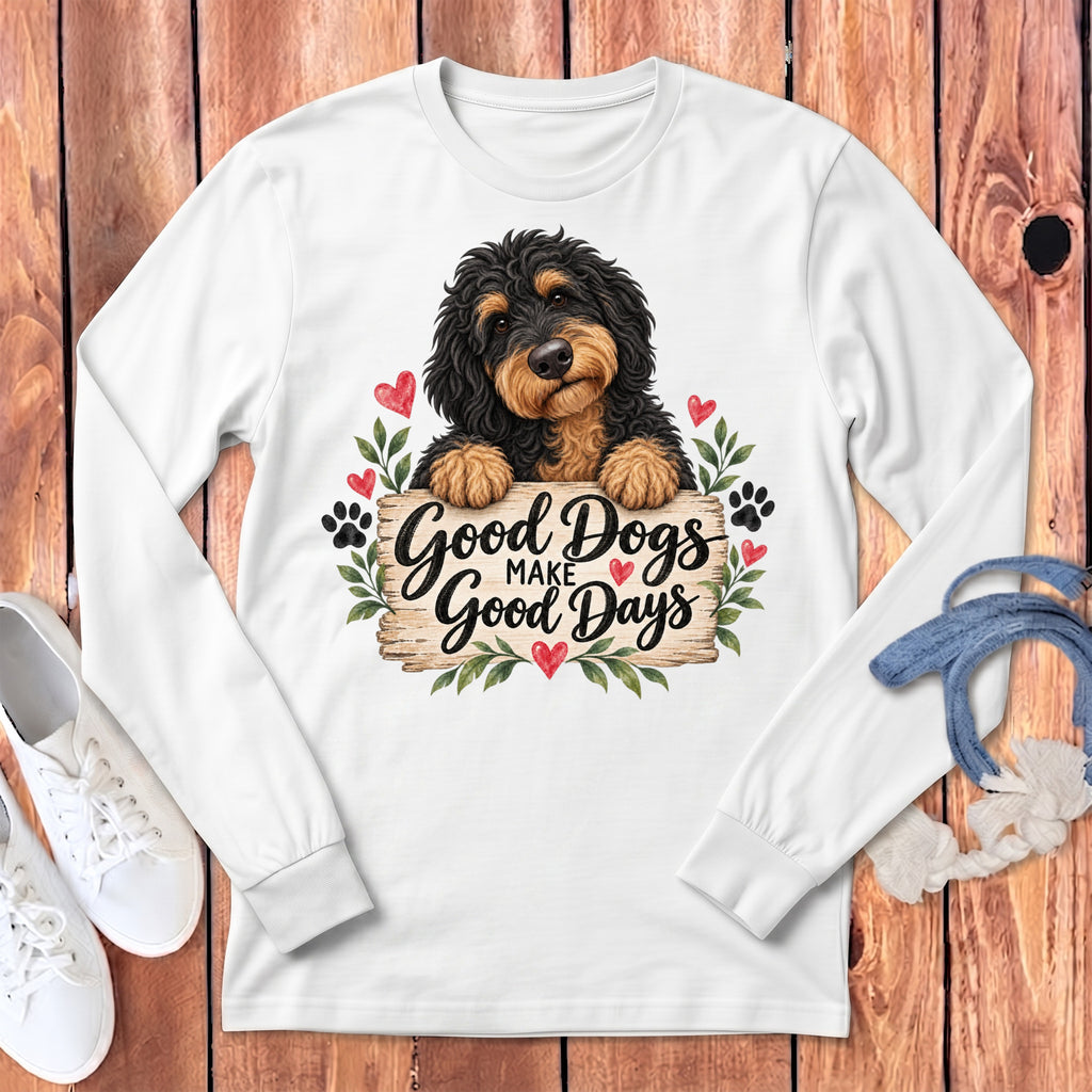 Phantom Goldendoodle Good Days Long Sleeve T-Shirt