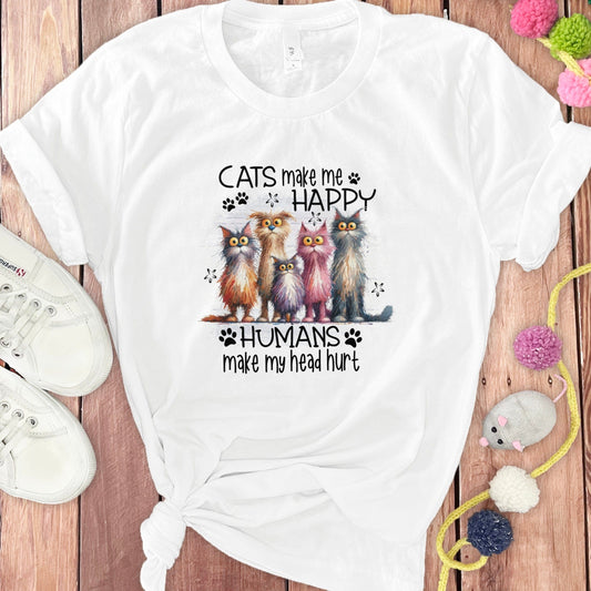 Cats Make Me Happy Humans Make My Head Hurt product type