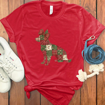 Red T-shirt with Patchwork Dog Design product