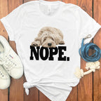 Adorable Nope Dog Graphic Short-Sleeve T-Shirt