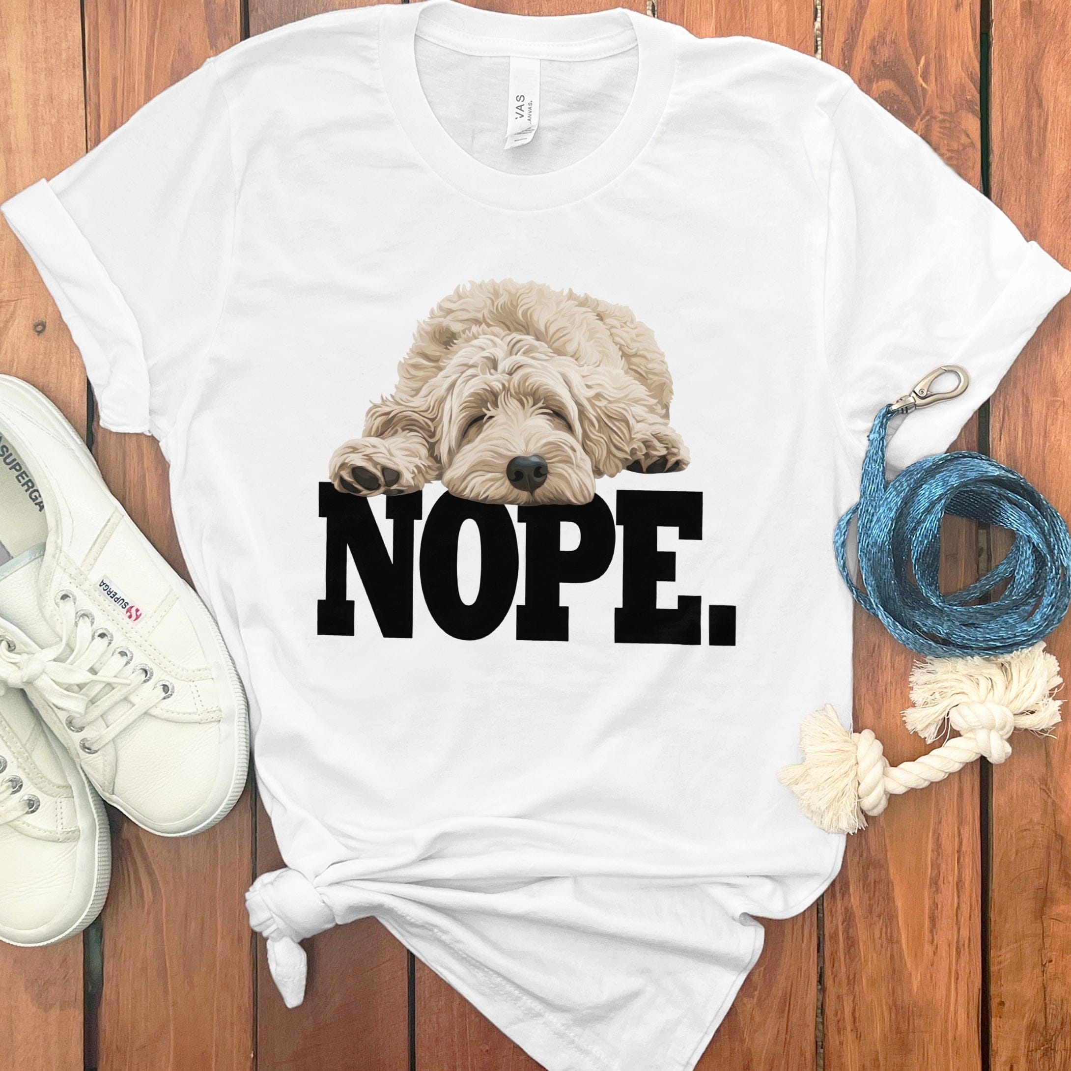 Adorable Nope Dog Graphic Short-Sleeve T-Shirt