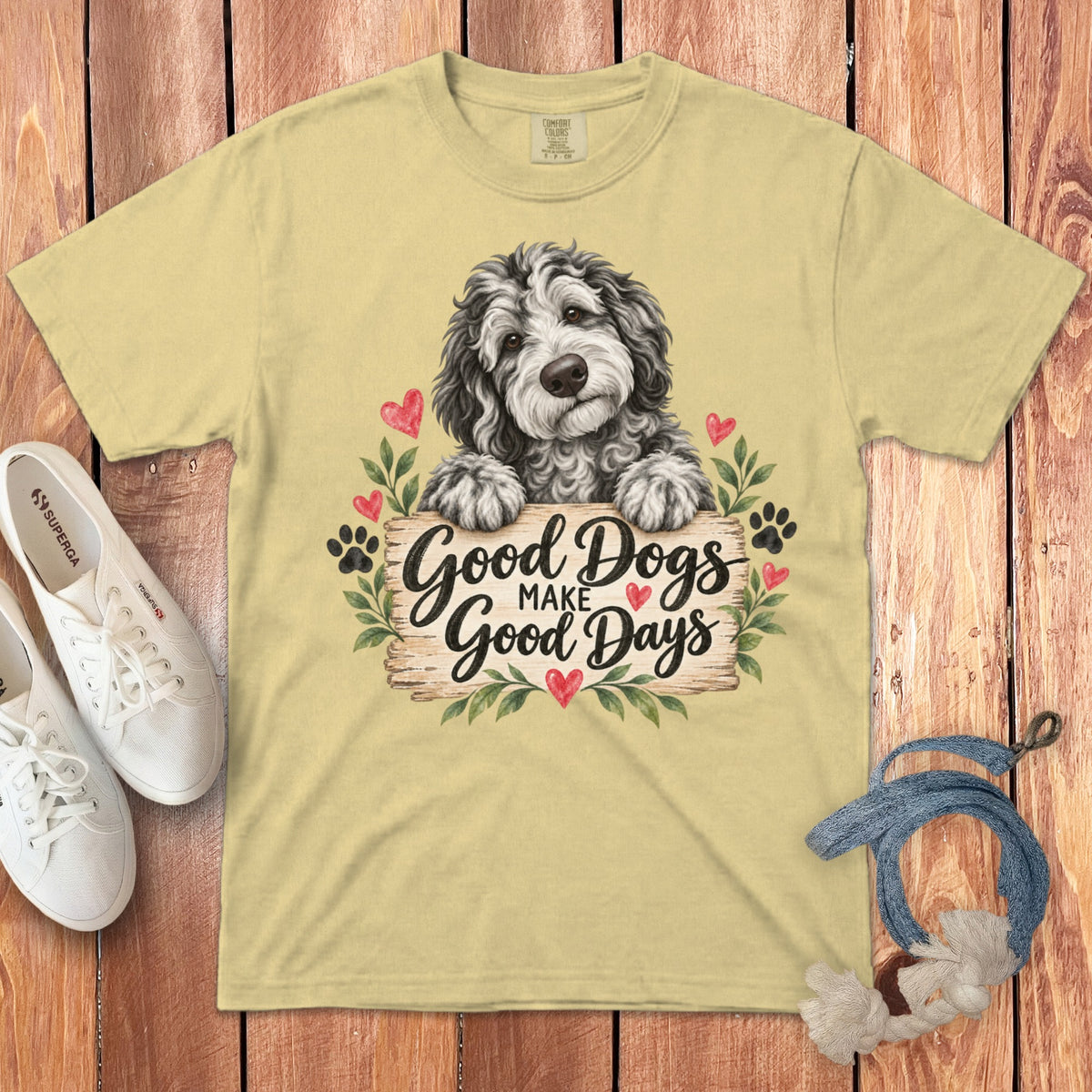 Merle Goldendoodle Good Days Signature T-Shirt