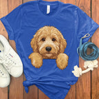 Adorable Cartoon Puppy Blue T-Shirt Perfect Gift