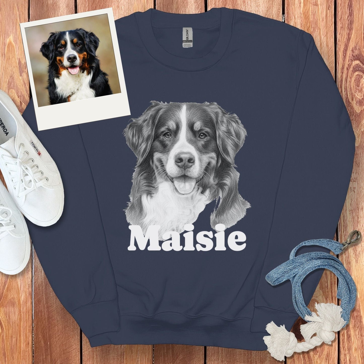 CUSTOM PET PHOTO SKETCH SWEATSHIRT