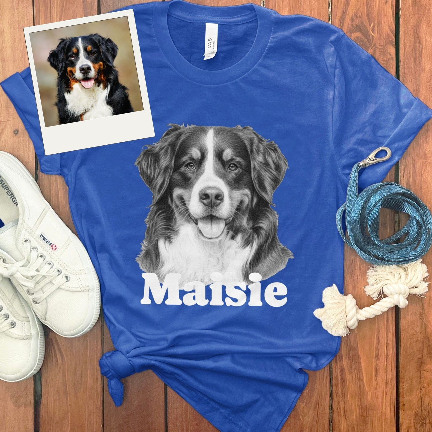 CUSTOM PET PHOTO SKETCH T-SHIRT