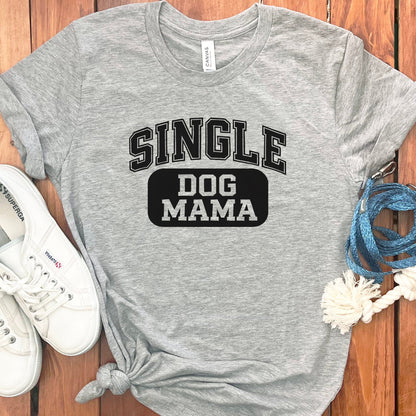 Single Dog Mama Grey Graphic Tee Shirt product
