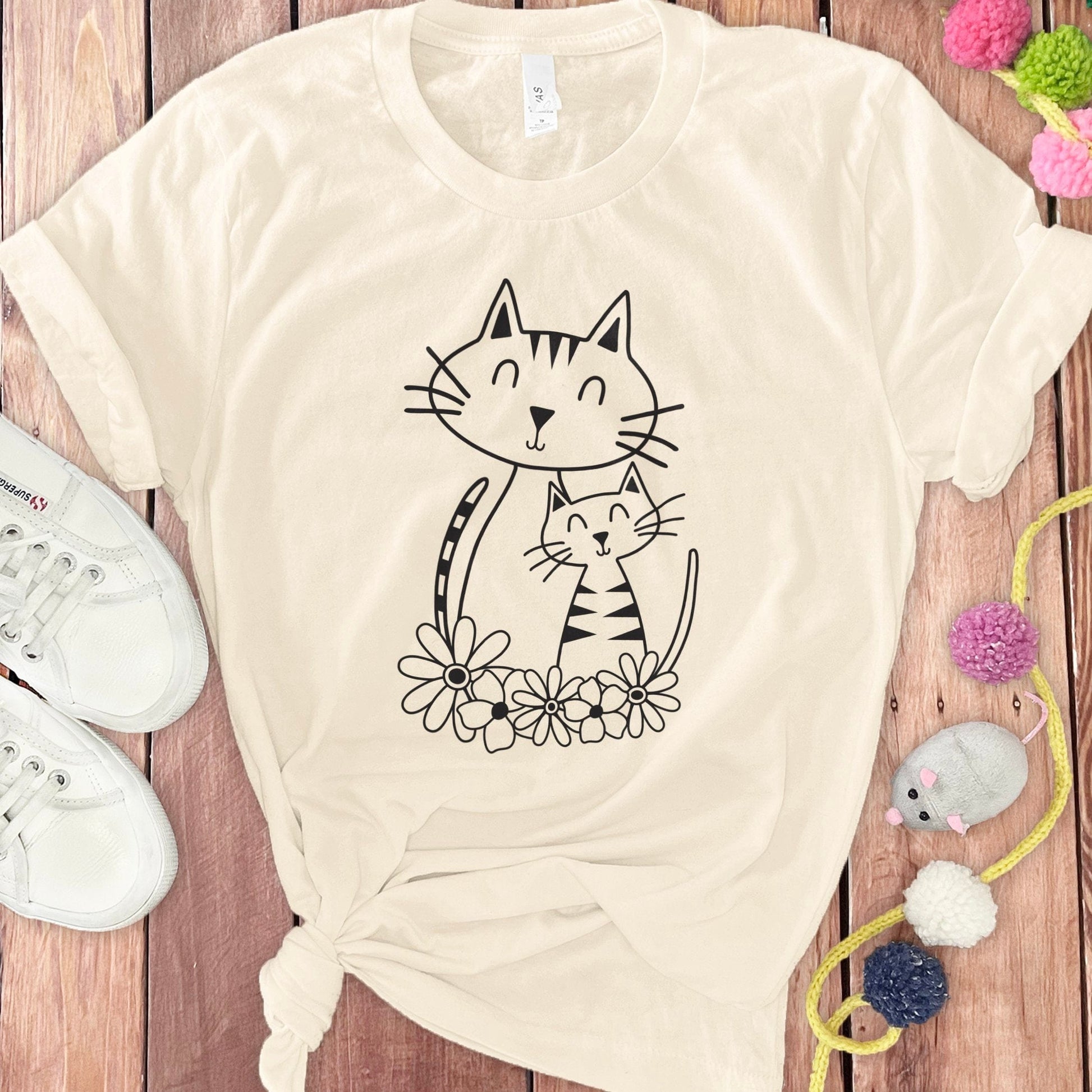 Cute Cat and Kitten Graphic Tee Shirt product