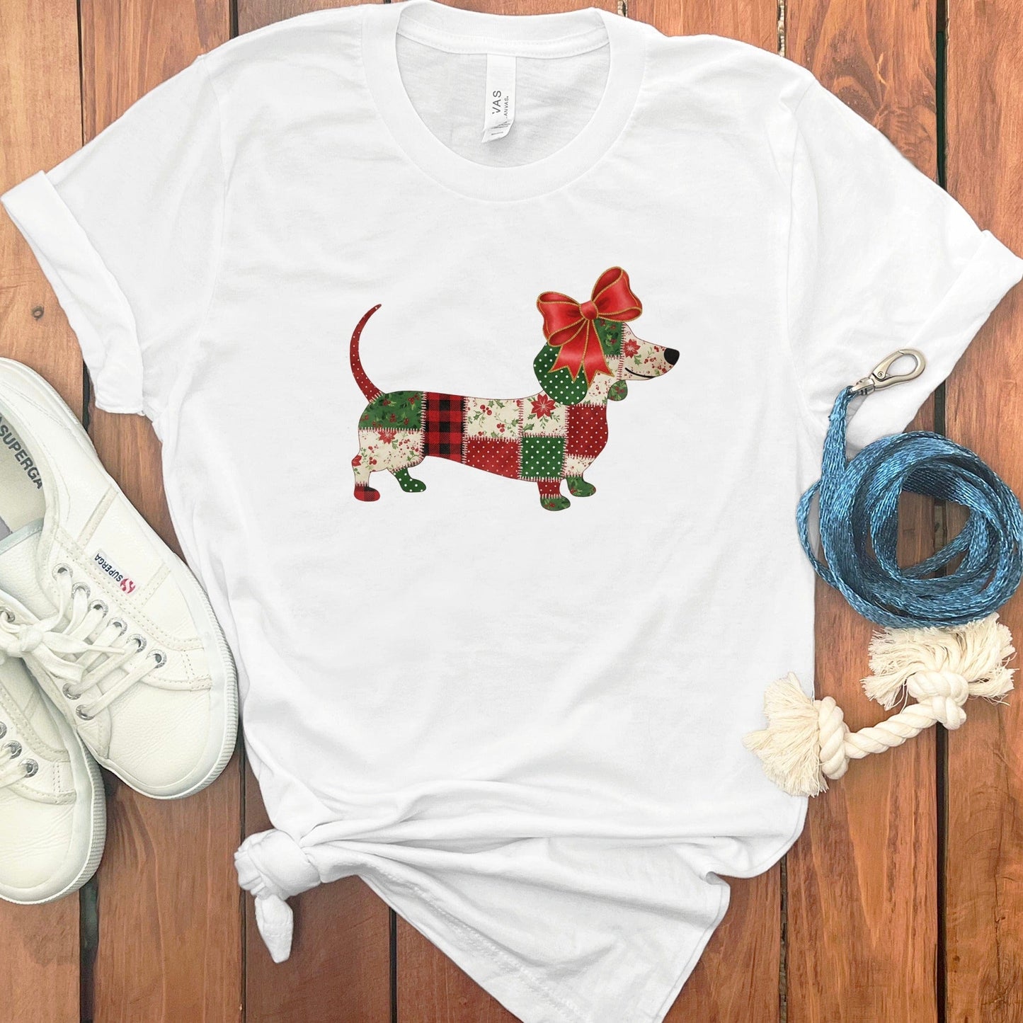 Cute Dachshund with Bow Christmas Shirt product type