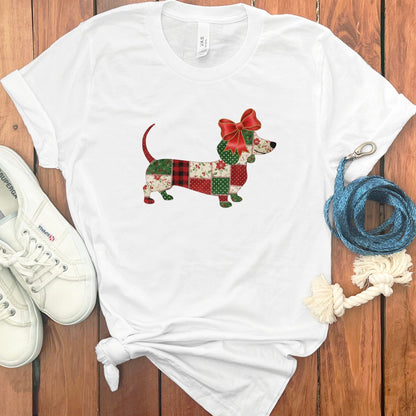 Cute Dachshund with Bow Christmas Shirt product type