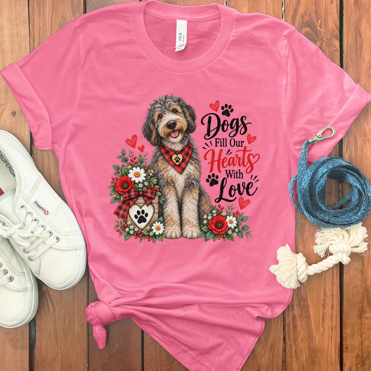 Aussiedoodle Hearts Love T-Shirt