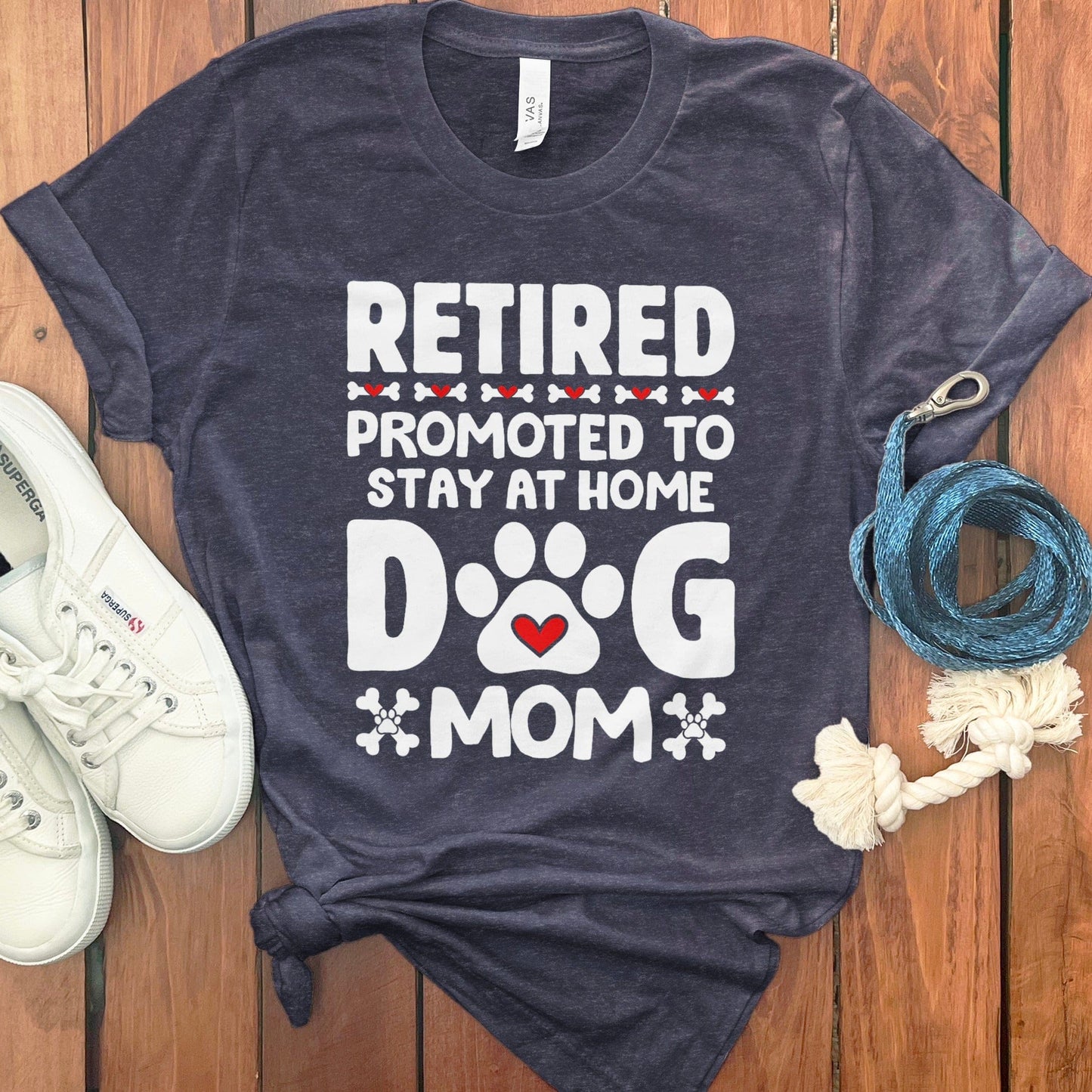 Retired Promoted Stay at Home Dog Mom Shirt product type
