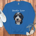 Doodle Love Sweatshirt Adorable Dog Print Apparel
