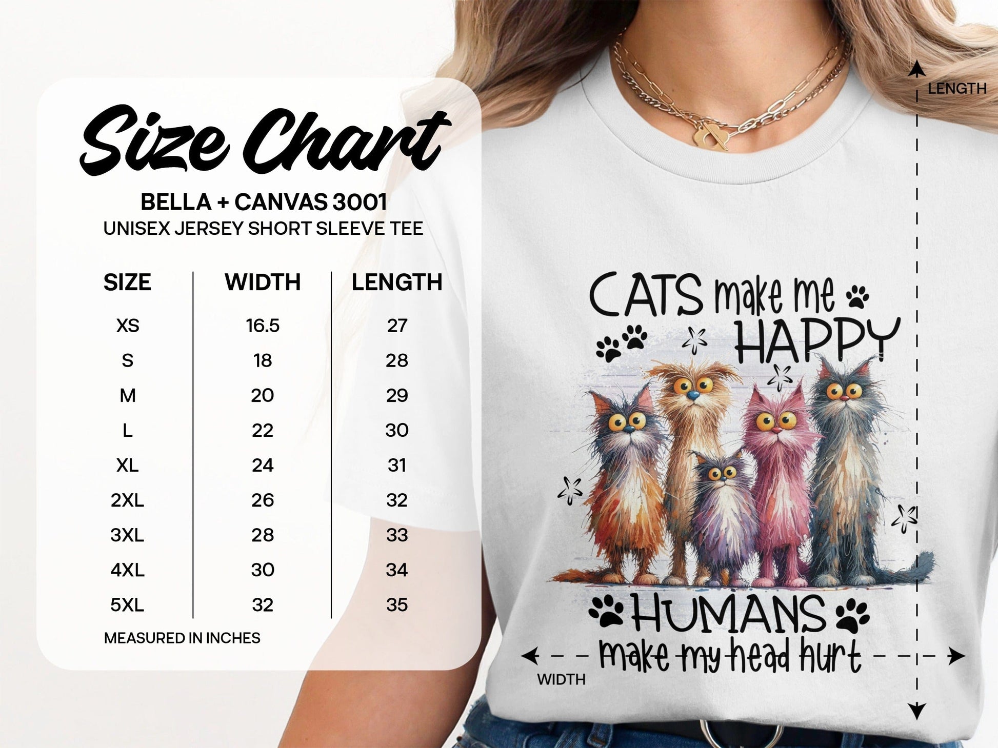 Cats Make Me Happy Humans Make My Head Hurt T-shirt