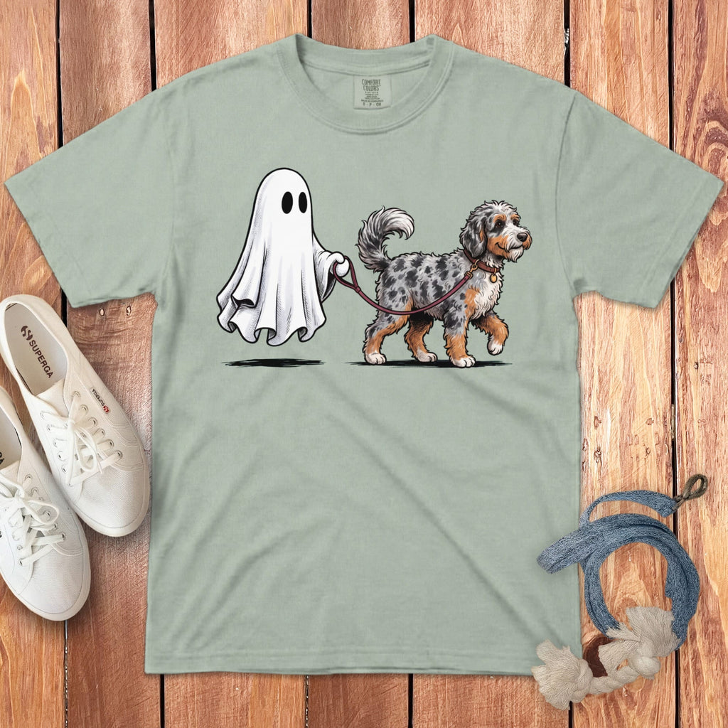 Aussiedoodle Ghost Walk Signature T-Shirt in Bay / S by Puppy Jo
