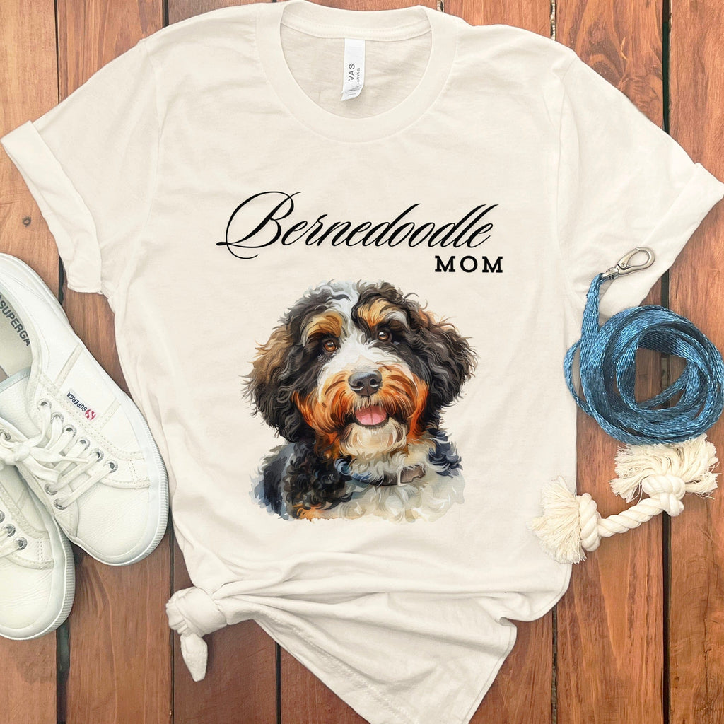 Bernedoodle Mom graphic tee perfect for dog lovers