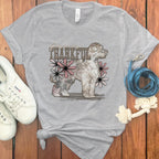 Forever Thankful Floral Dog Graphic T-Shirt