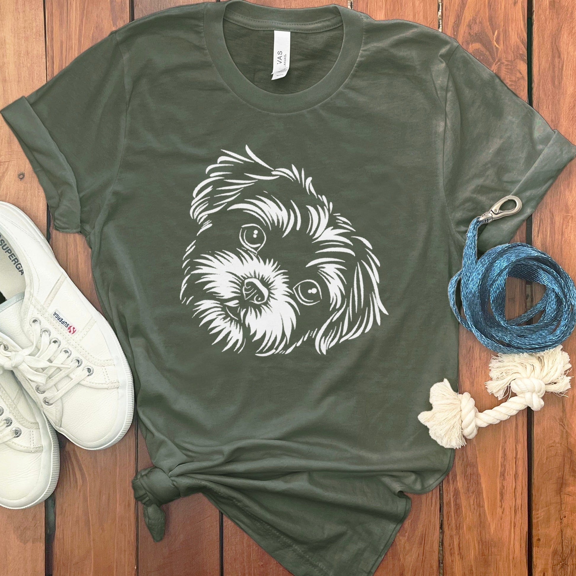 Adorable Dog Face Graphic Design T-Shirt product