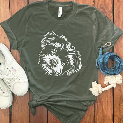 Adorable Dog Face Graphic Design T-Shirt product