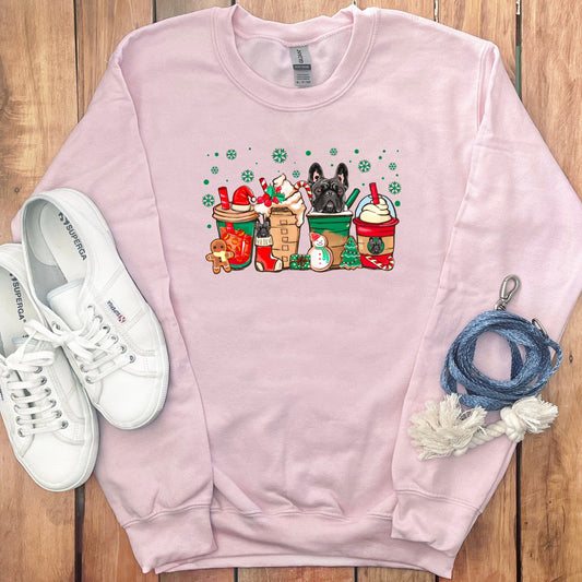 CHRISTMAS FRENCH BULLDOGS COFFEE SWEATSHIRT