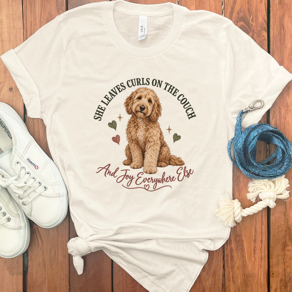 Couch Curls Doodle T-Shirt in Natural / S by Puppy Jo