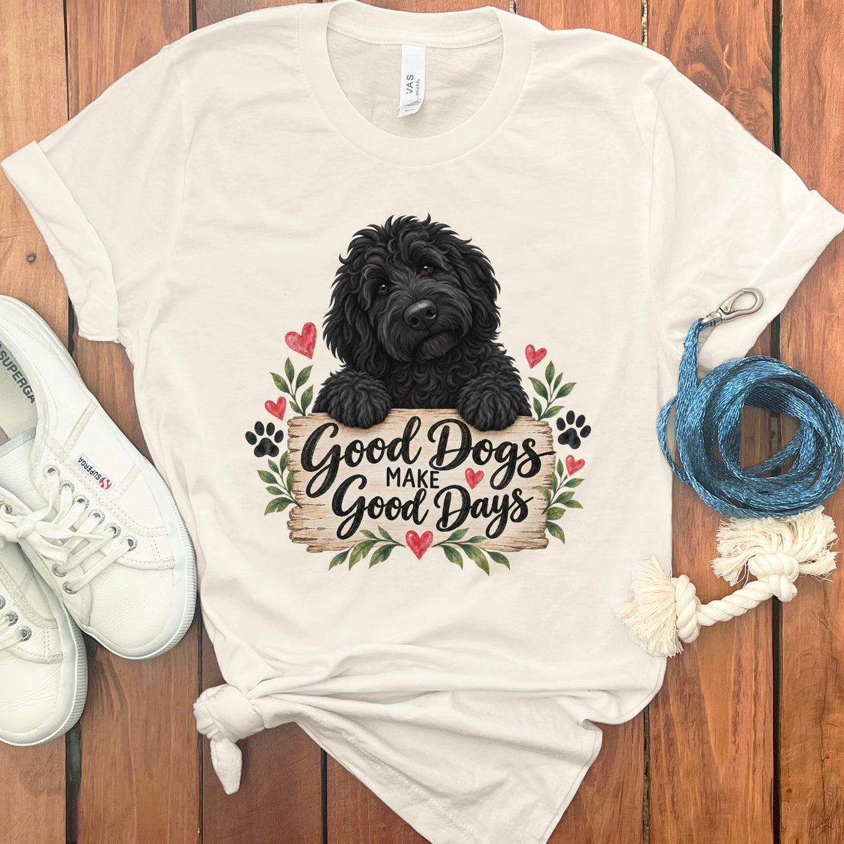 Black Goldendoodle Good Days T-Shirt