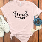 Doodle Mom Cute Paw Print Design Graphic Tee Shirt
