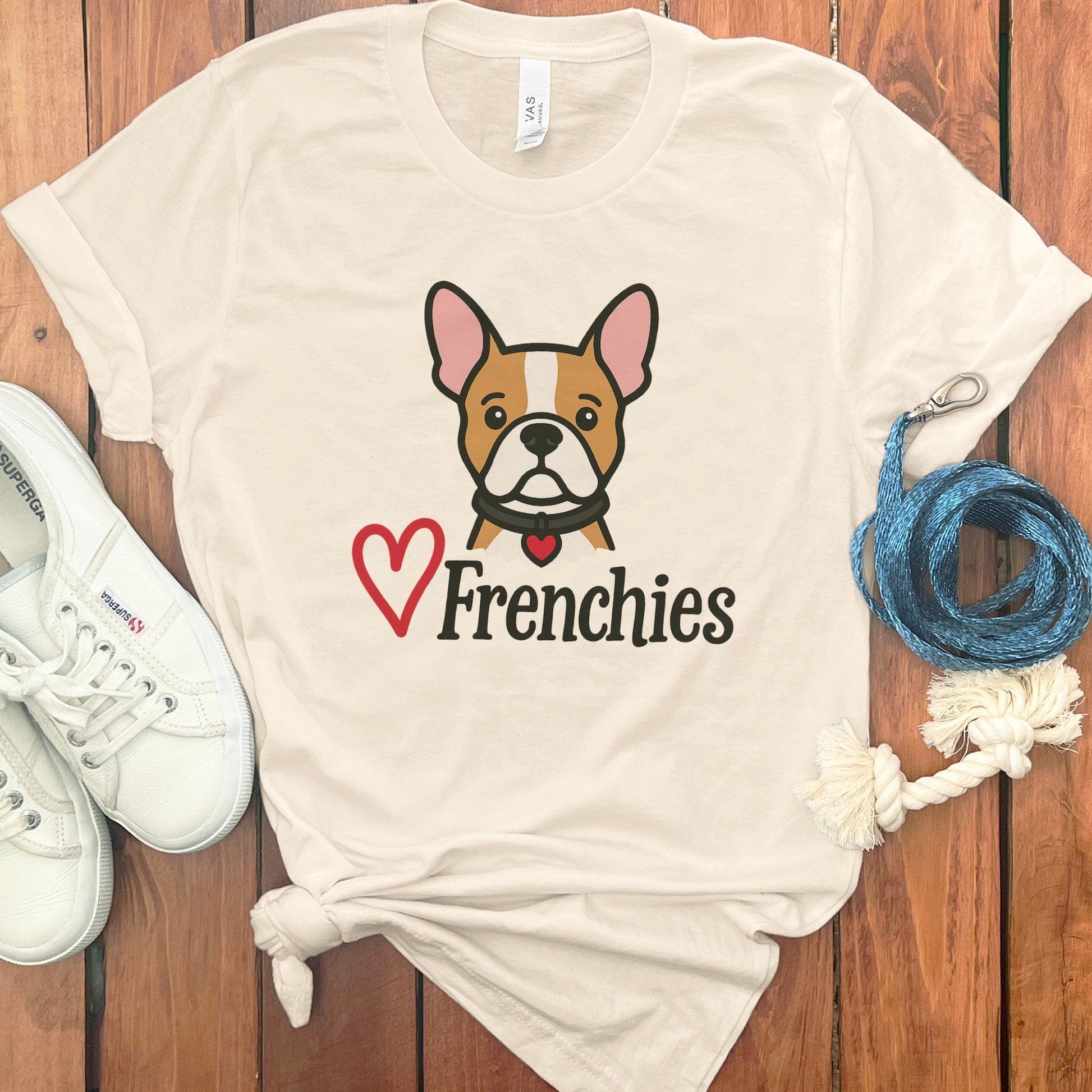 Adorable Frenchies Print Casual Tee Shirt product