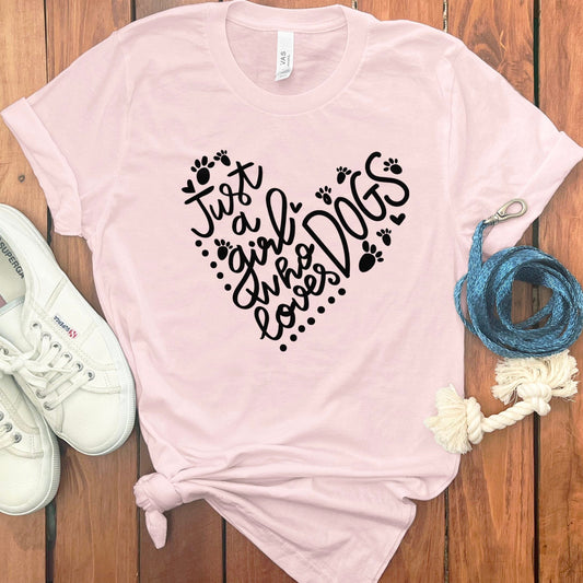 Just a Girl Who Loves Dogs Graphic T-Shirt product