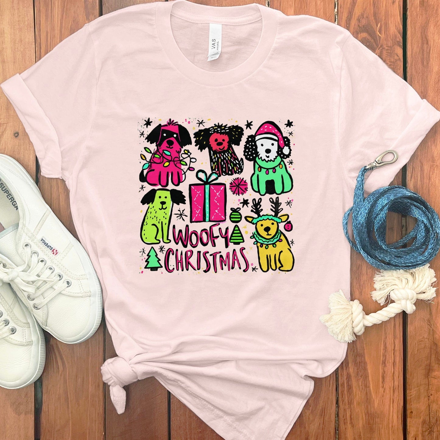 Festive Woofy Christmas Themed Graphic Tee product