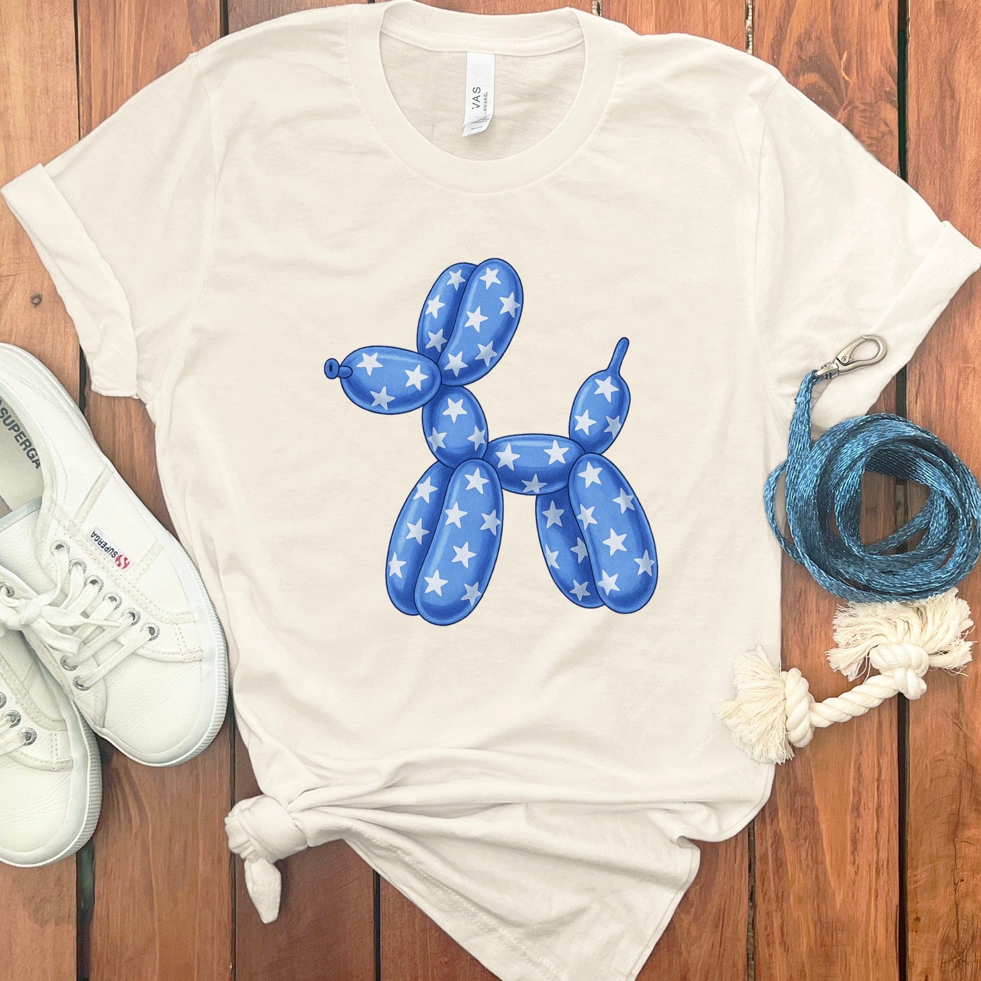 Blue Star Balloon Animal Graphic T-Shirt product type