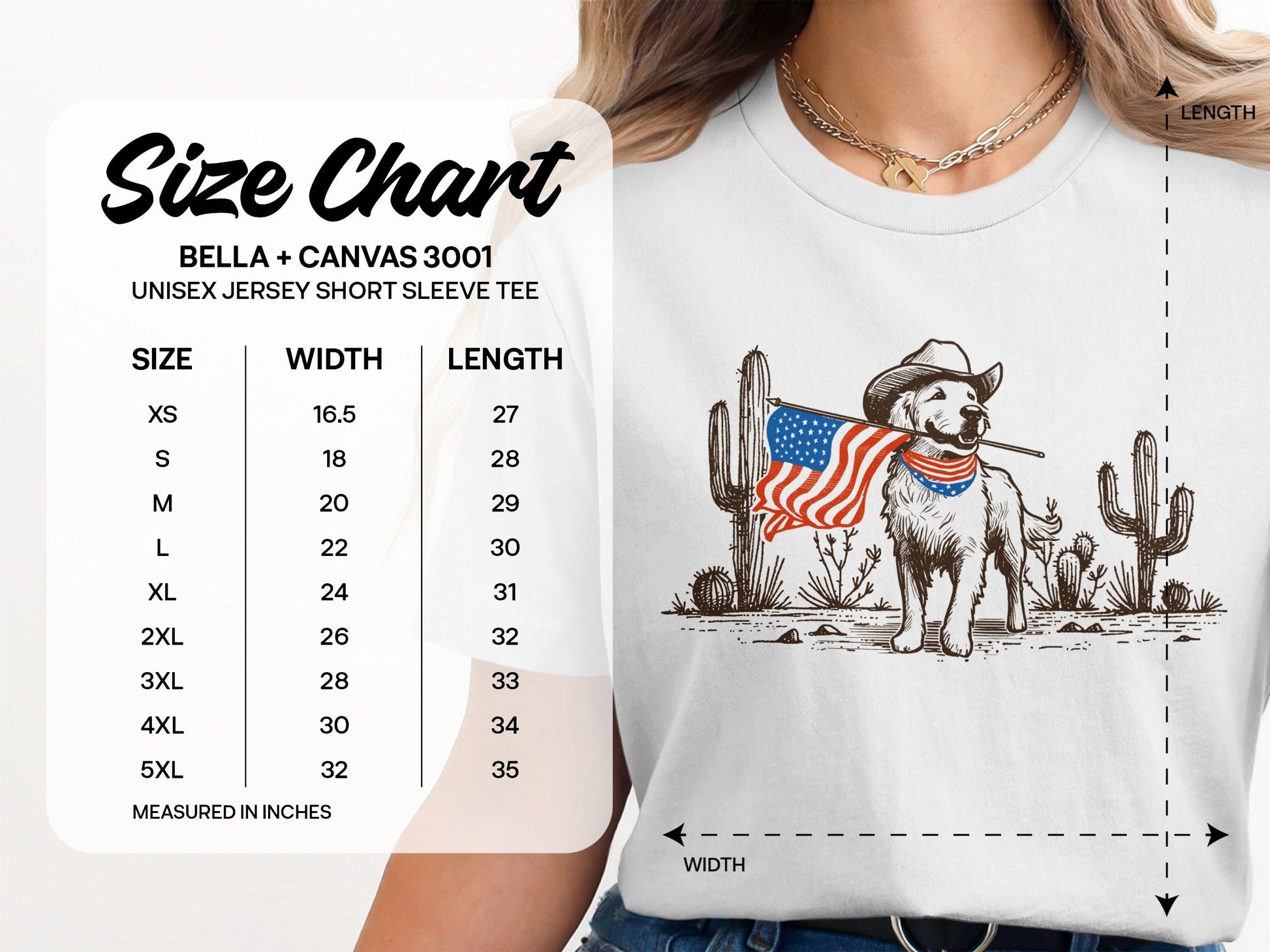 Dog Wearing Cowboy Hat American Flag Tee product