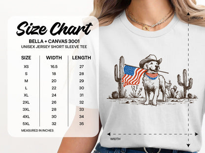 Dog Wearing Cowboy Hat American Flag Tee product