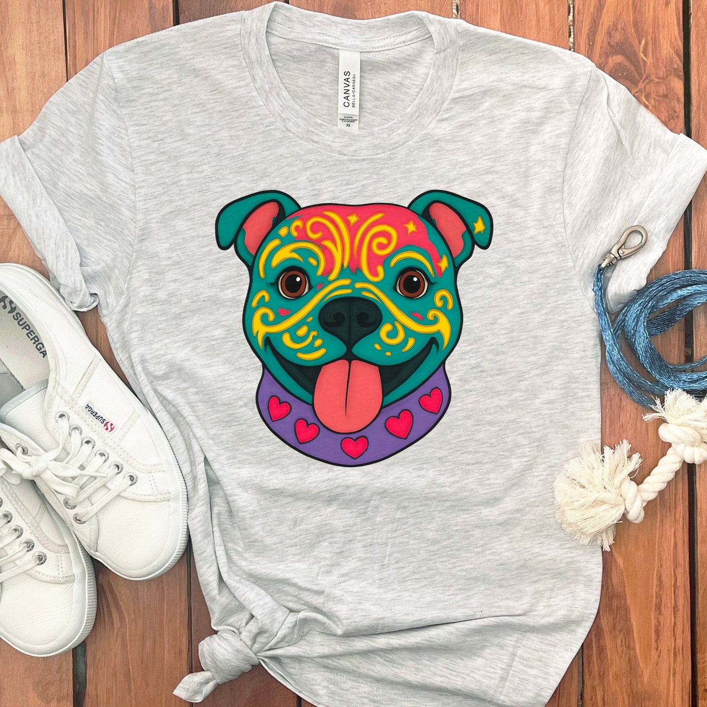 Colorful Dog Print T Shirt Cute Animal Design product