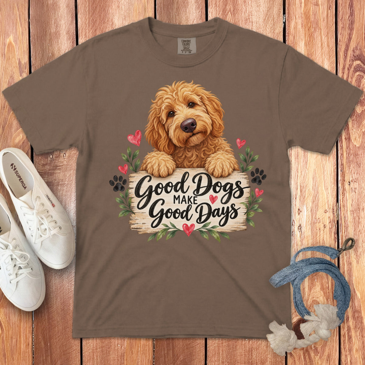 Apricot Goldendoodle Good Days Signature T-Shirt