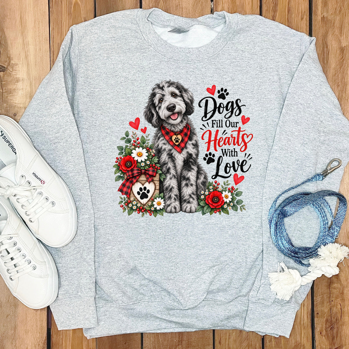 Merle Goldendoodle Hearts Love Sweatshirt