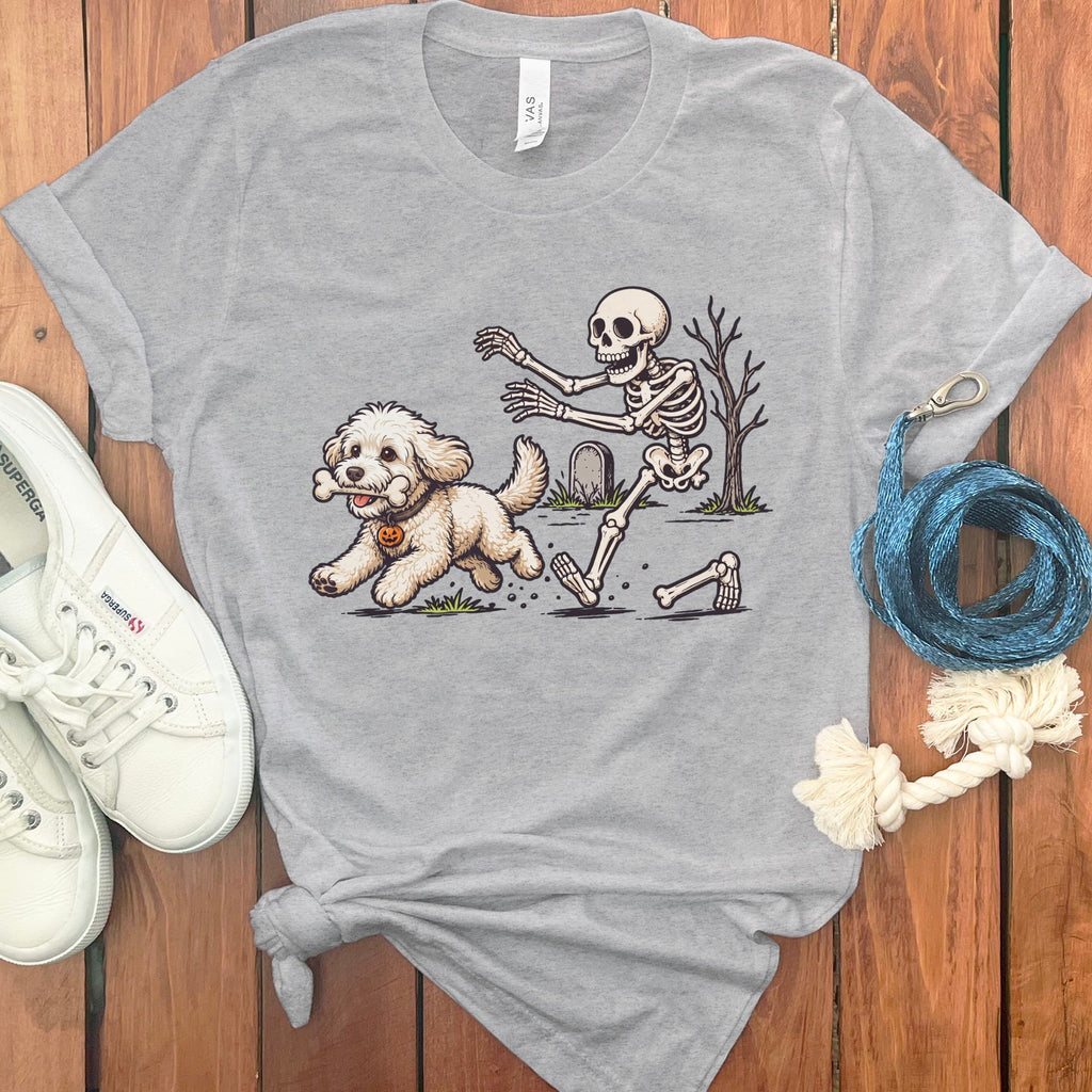 Maltipoo Bone Thief T-Shirt in Athletic Heather / S by Puppy Jo