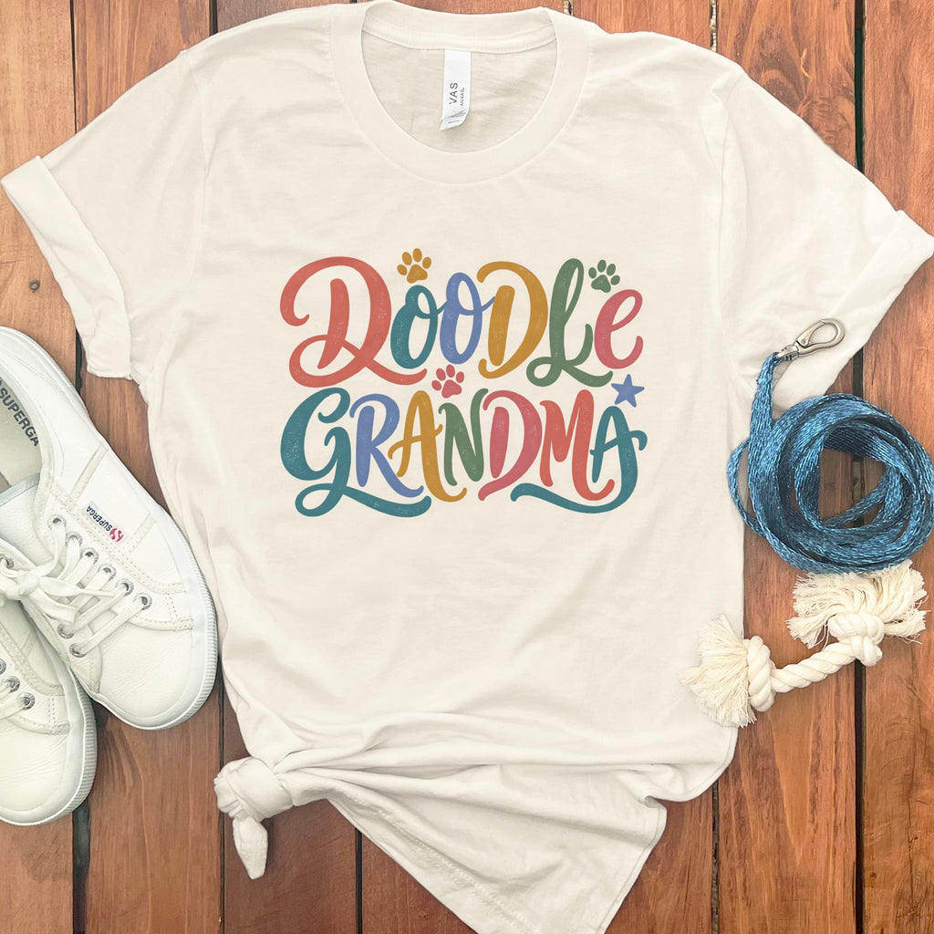 Doodle Grandma T-Shirt in Natural / S by Puppy Jo