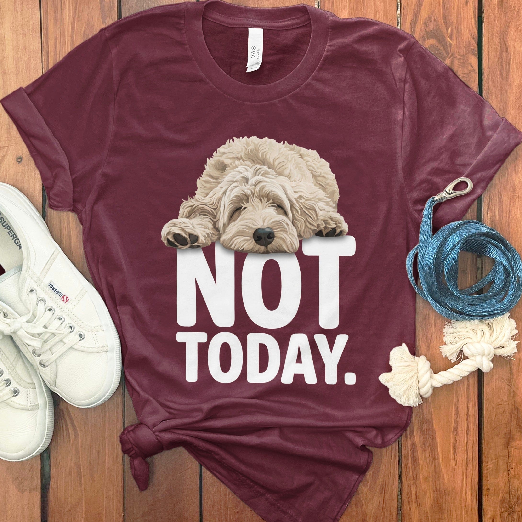 Not Today Cute Dog Graphic T-Shirt for Casual Wear