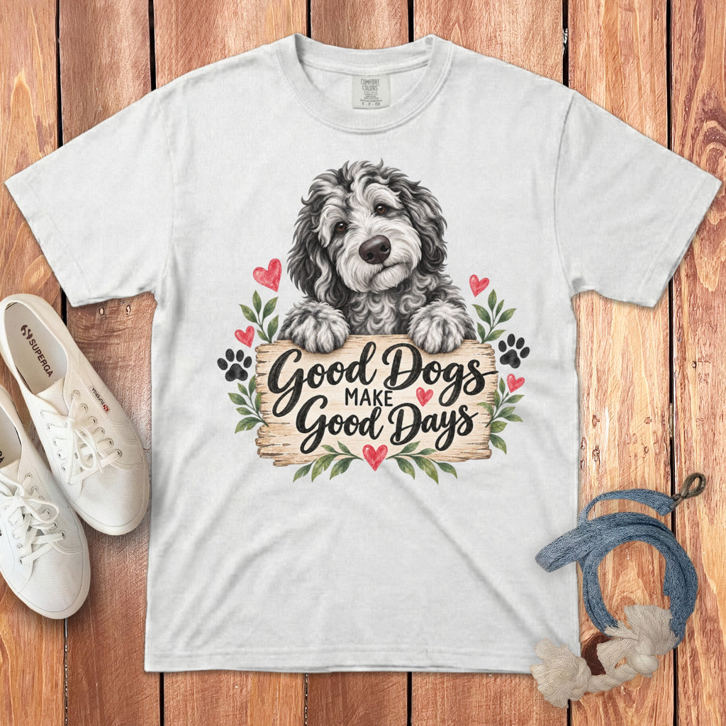 Merle Goldendoodle Good Days Signature T-Shirt