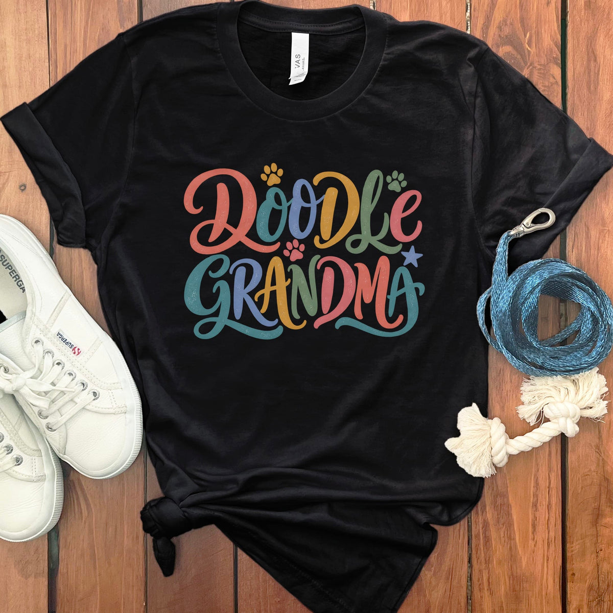 Doodle Grandma T-Shirt in Black / S by Puppy Jo