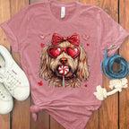 Cute Valentine Day Puppy Graphic T-Shirt