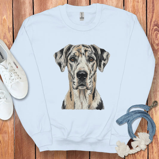 Cozy Sweater Featuring Great Dane Design