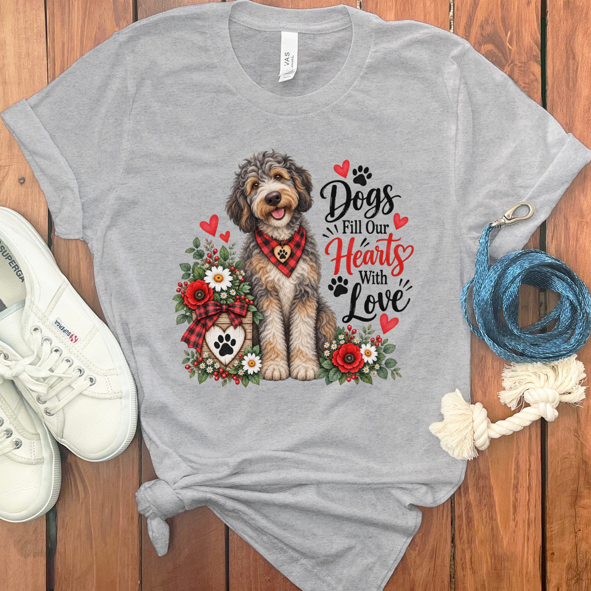 Aussiedoodle Hearts Love T-Shirt
