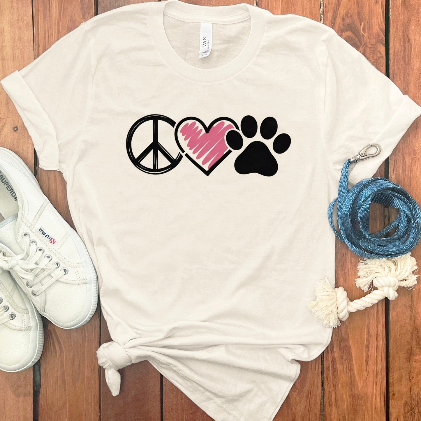 Peace Heart Paw Graphic Print T-Shirt product type