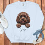 Personalized Pet Illustration Print Sweatshirt