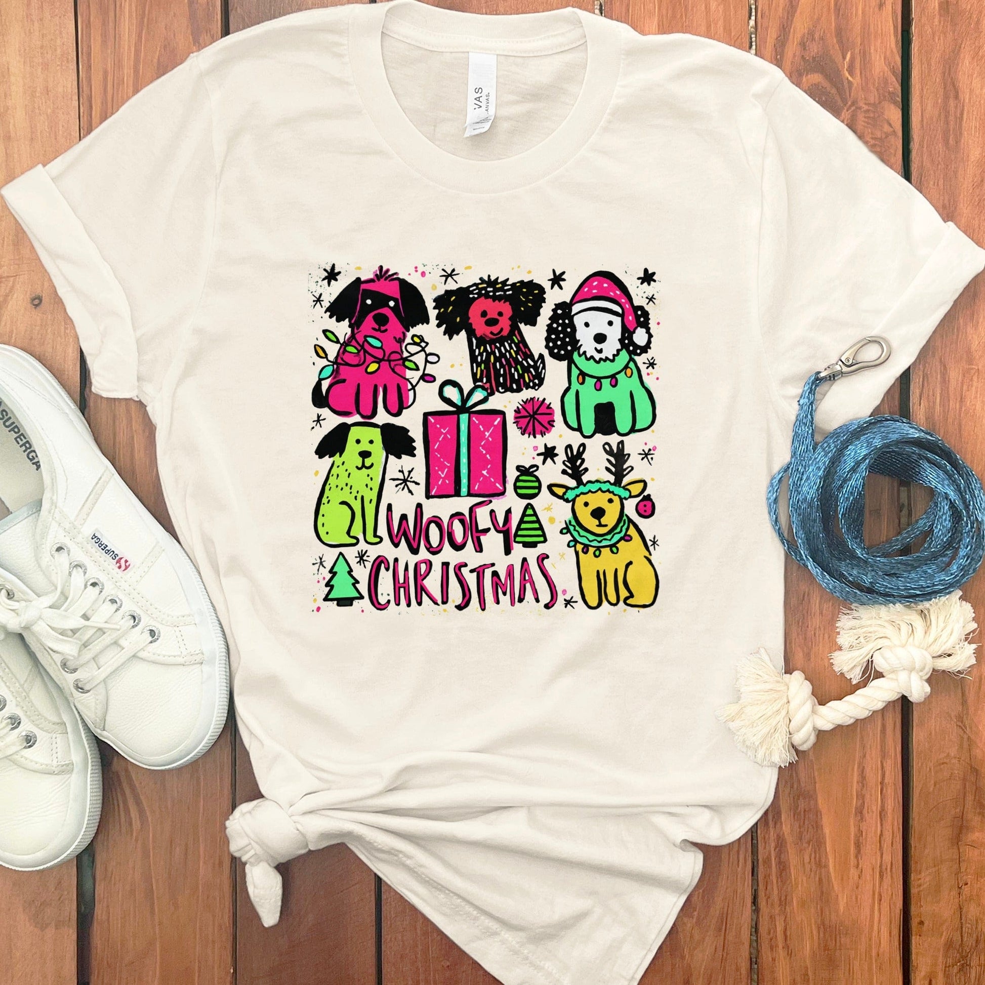Woofy Christmas Dogs Graphic Design T-Shirt product