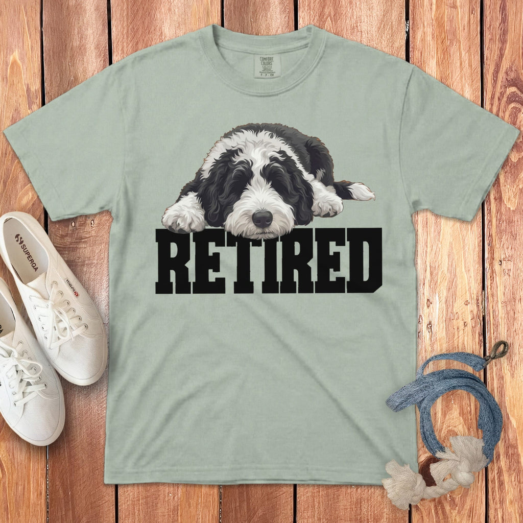 Retired Sleeping Sheepadoodle Signature T-Shirt in Bay / S by Puppy Jo
